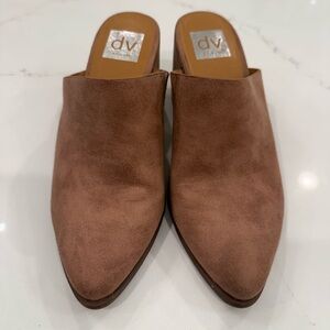 DV by dolce vita tendle block heel mule - nude suede - size 7